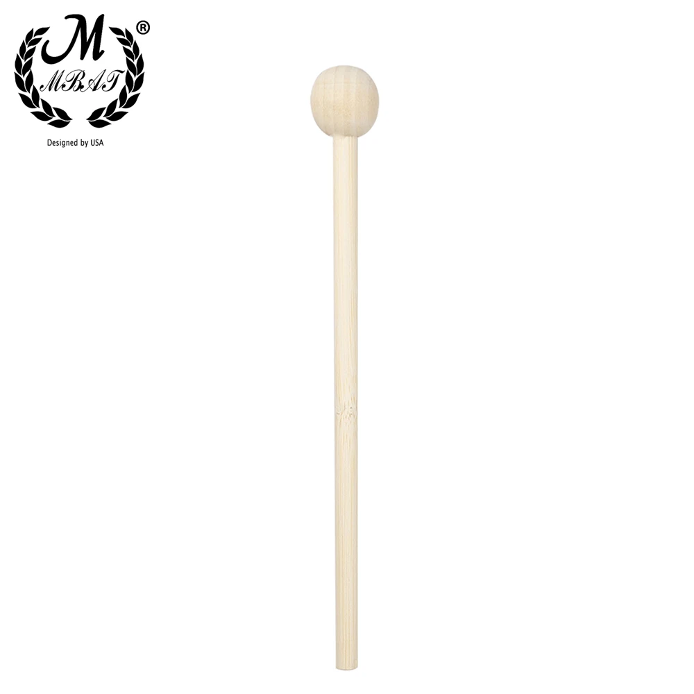M MBAT 1-Tone Wind Chime Solid Wood Base Metal Sound Pillow With Drumsticks Children's Music Starter Toys Percussion Instruments