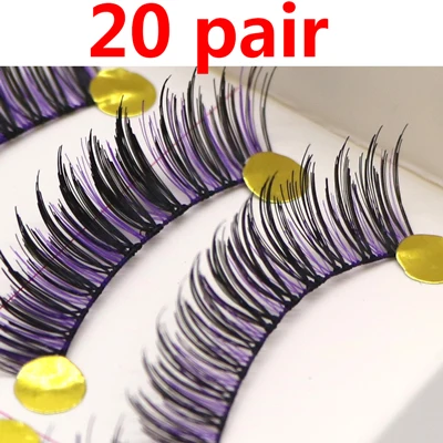 20pair style 11 10 пар накладных ресниц натуральный хлопок стебель ресницы длинные черные Накладные ресницы макияж объем ресниц Накладные ресницы Поддельные ресницы - Цвет: 20pair style 11