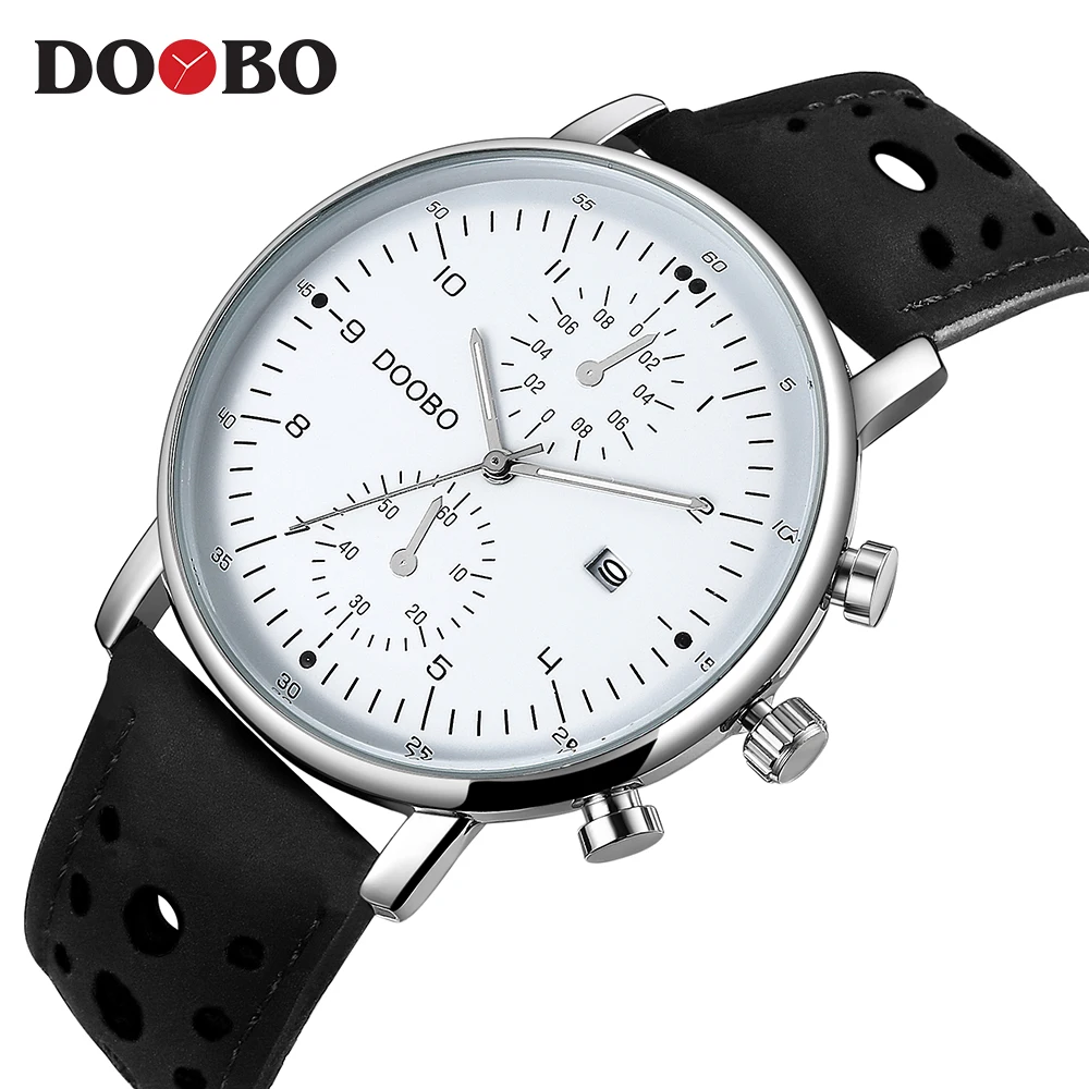 D021 black white Новинка 8225, мужские военные спортивные кварцевые часы, мужские брендовые роскошные часы с кожаным ремешком, водонепроницаемые мужские наручные часы, Relogio Masculino - Цвет: D021 black white