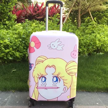 

Cartoon Animals Action Figure Sailor Moon Printed Polyester Waterproof Travel Suitcase Protection Dustproof Cover Luggage Gift