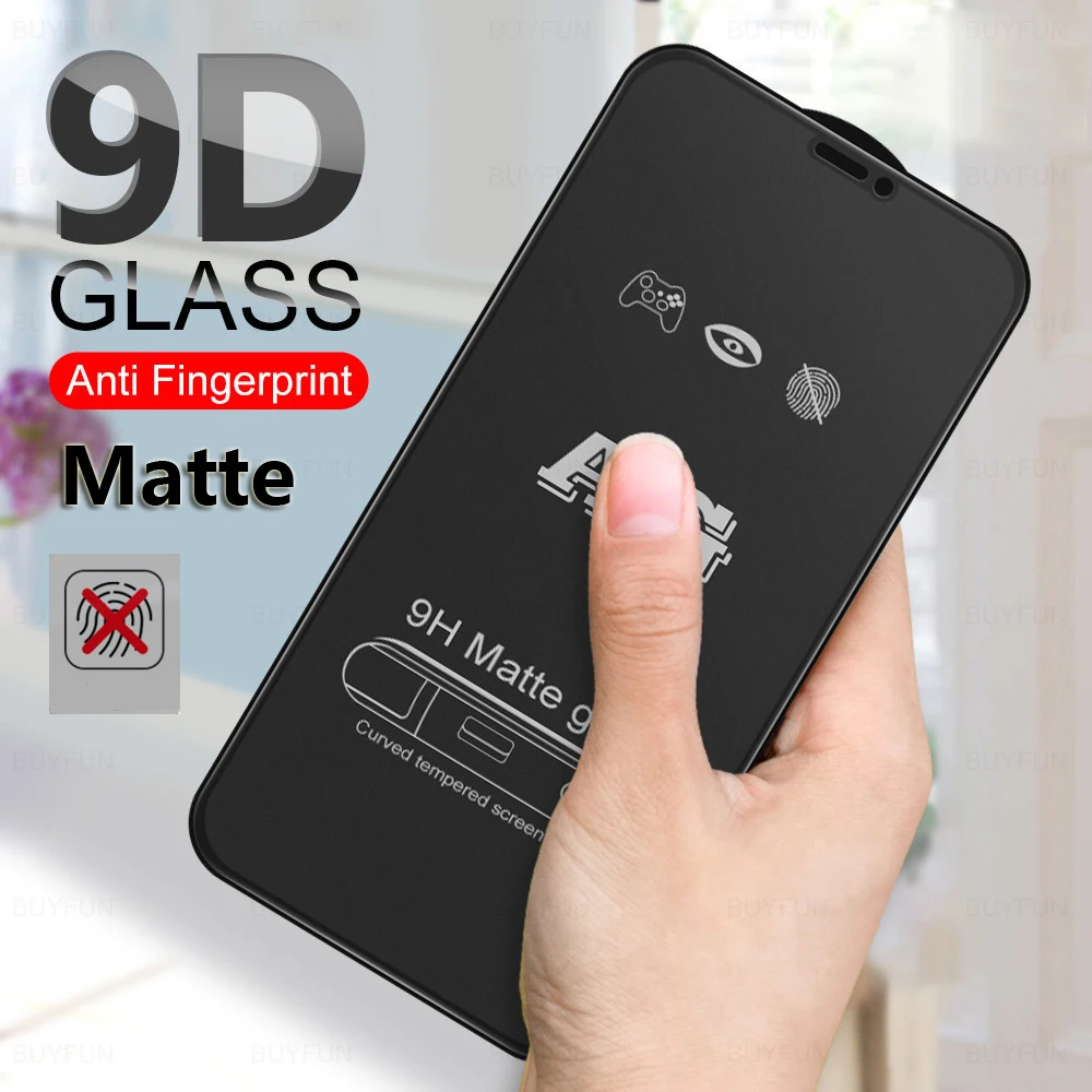 

Matte Tempered Glass For OnePlus 9 9R 8T 7 7T 6 6T Frosted Anti Fingerprint Full Cover Screen Protector Film Protective Glass