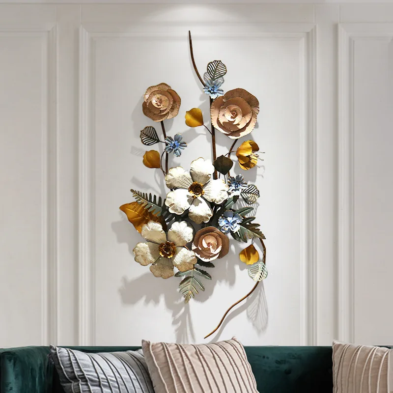 Casa De Campo Decoracion Craft3d Flor De Metal Gran Pared De Lujo