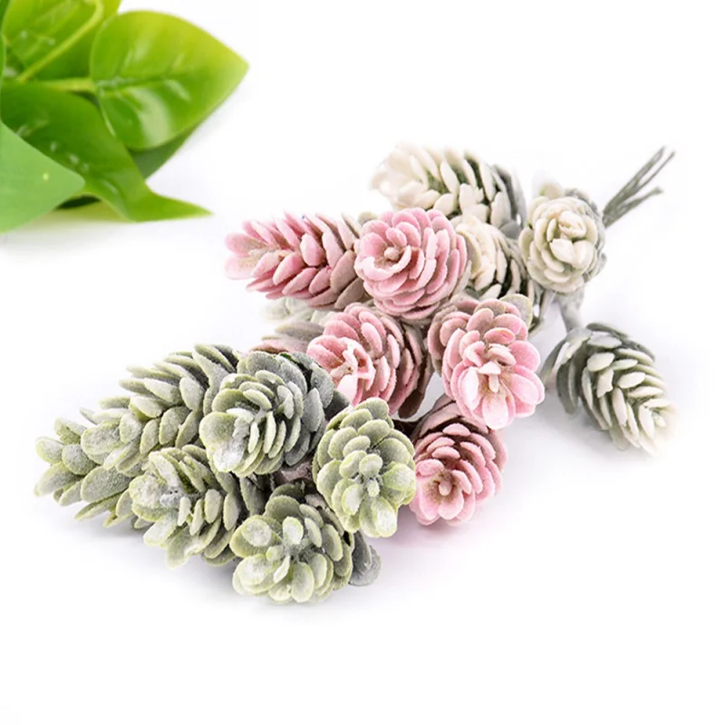 

Artificial Plants Fake Pine Cone Decorative Flowers Wreaths Christmas Wreath Artificial Flowers Flores Artificiais Home Decor