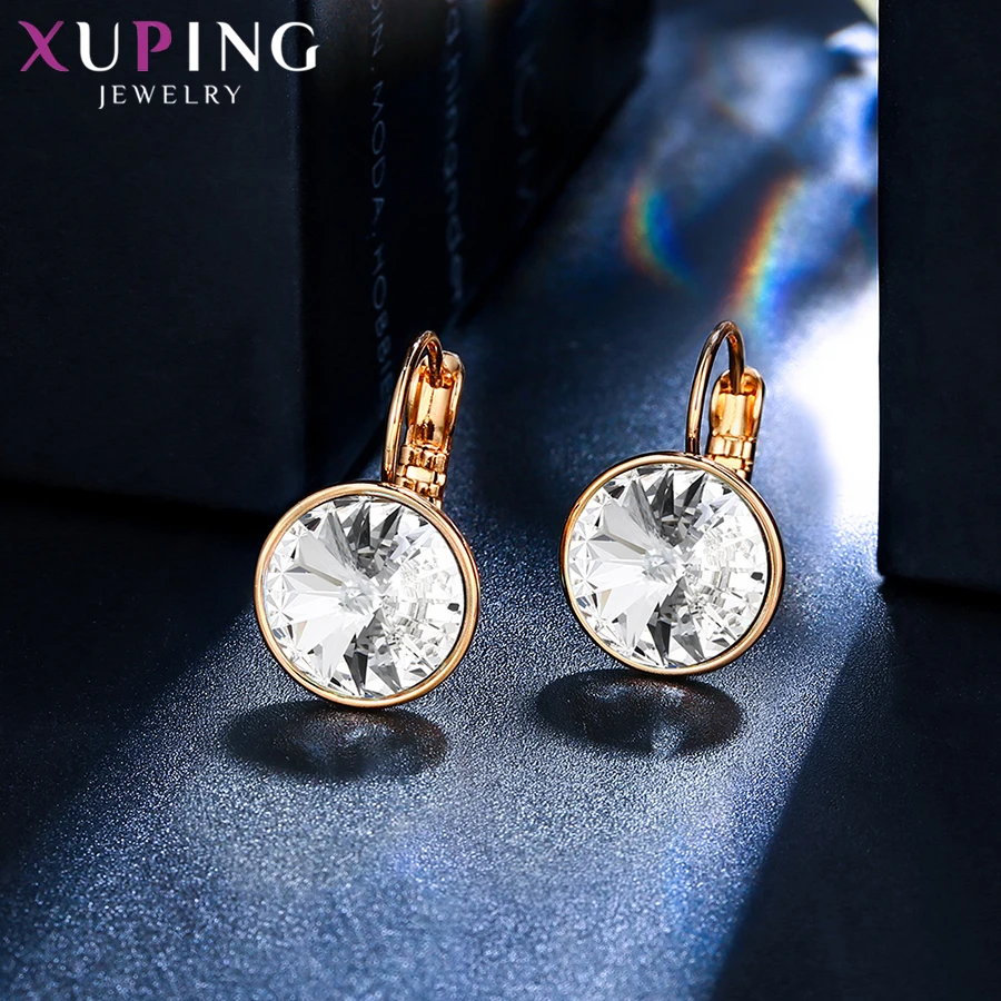 Xuping серьги-кольца Популярные кристаллы от Swarovski Европейский стиль ювелирные изделия Подарок на годовщину для женщин модные M100-20649