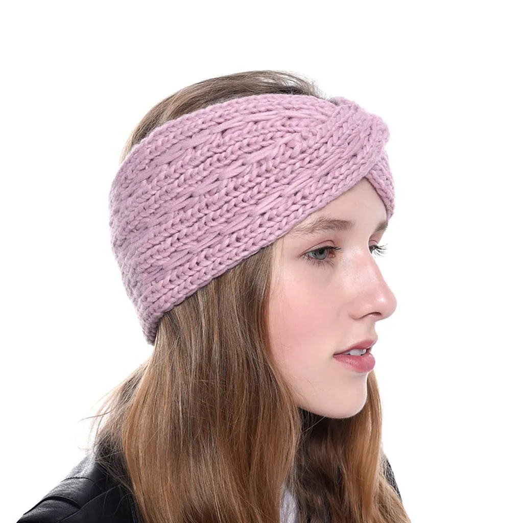 Fashion Women Girls Headbands Winter Cross Braided Headband Ear Warmer Head Wraps Hair Accessories For Women accesorios mujer