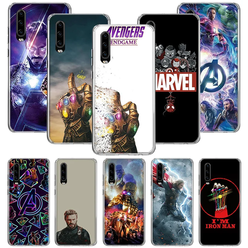 

Marvel Avengers Comics Case for Huawei P20 P30 P Smart Z Plus 2019 P10 Mate 30 10 20 Lite Pro Silicone Sac Phone Coque Cover