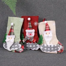 Рождественские носки, Подарочный мешок конфет, украшения, реквизит, носки со снеговиком, рождественские носки, домашние, праздничные, декоративные носки для хранения