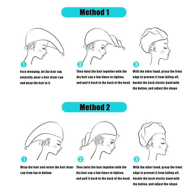 Hair Towel Shower Cap Microfiber Quickly Dry Hair Hat Bathroom Women Head Towels Girls Cute Hair Towel For Home Bath Drying Turban