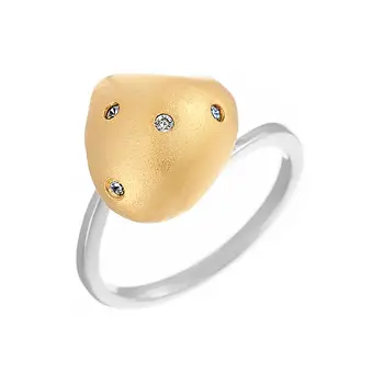 

Кольцо из серебра с фианитами R00306