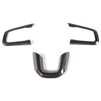 

Carbon Fiber ABS Sticker for Jeep Wrangler JL JLU Sahara Rubicon 2018+ Steering Wheel Decal 3 Pieces
