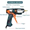 Hot melt Glue Gun Single， Packing SET-8 15 IN 1 Tool KIT Silicone gun 50W/OFF/150W Switch Use 11mm Glue Stick Pure copper nozzle 4