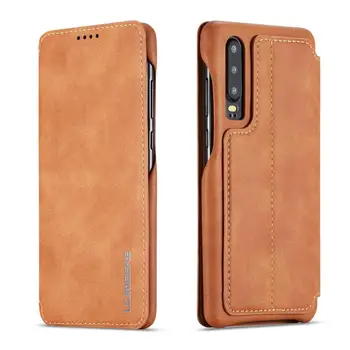 

Vintage Leather Simple Slim Case for Huawei P30 Phone Case Magnetic Stand Flip CoverCase for Huawei P30 P20 Lite P20 Pro Capinha