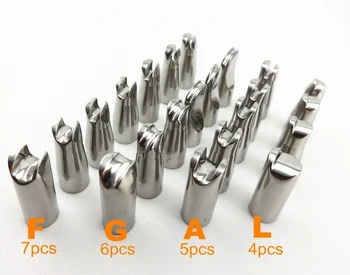 

22pc Leather Craft Electric Crease Edge Machine Soldering Iron Replace Head Tip Tool Set M5 Standard Screw Connector Carving Awl