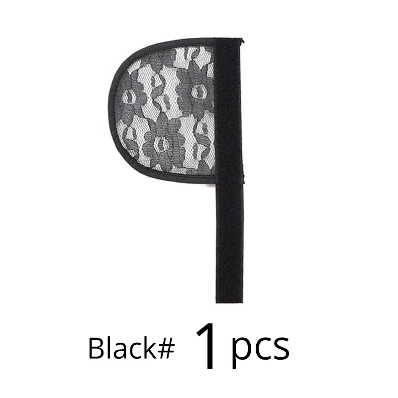 Black-1pcs Plussign, сетка для волос, Волшебная сеть для хвоста, с ремешком, черный, бежевый цвет, аксессуары для парика, конский хвост, инструменты для изготовления, 6,5X3 дюйма, тканые сетки - Цвет: Black-1pcs