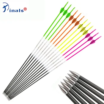 

Archery Spine 500 600 700 800 900 1000 ID4.2 Carbon Arrows Shaft 80 Grain Points Recurve Bow Longbow Hunting Shooting 12PCS