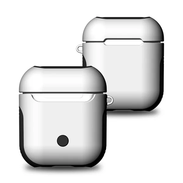 2 в 1 ТПУ+ ПК чехол для наушников для Apple AirPods 1 2 беспроводные наушники для зарядки для AirPods 2 1 защитные аксессуары оболочка - Цвет: White