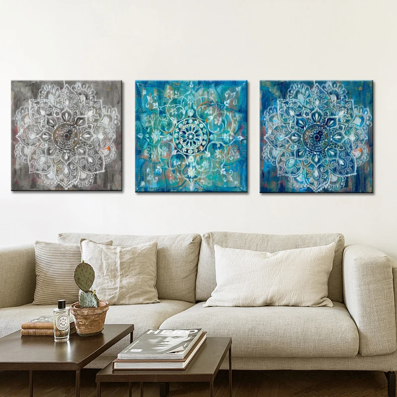 

OUCAG Abstract Vivid Color Flower Wall Art Posters Classic Canvas Painting Pictures Artwork for Living Room Decoration No Frame
