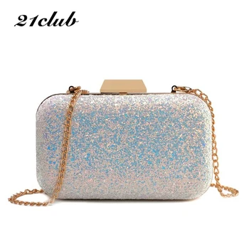 

21CLUB Brand Small Fashion Simple Chains Summer Style Ladies Purse Party Flap Women Crossbody Shoulder Messenger Bags