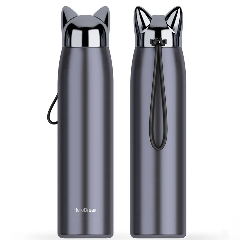 320ml/11oz Cute Cat Stainless Steel Water Bottle Double Wall Thermos Bottle Vacuum Flasks Thermal Coffee Tea Milk Travel Mug
