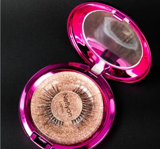 Neflyonlashes натуральные длинные накладные ресницы натуральный мех норки макияж ресниц комплект 3D норковые ресницы, наращивание ресниц 1 пара ресниц норки - Цвет: 1 Pair