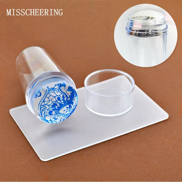 Nail Stamping Plates Pure Clear Jelly Nails Art Stamper Scraper Set Print  Silicone Marshmallow Design Manicure Accessories Tool - AliExpress