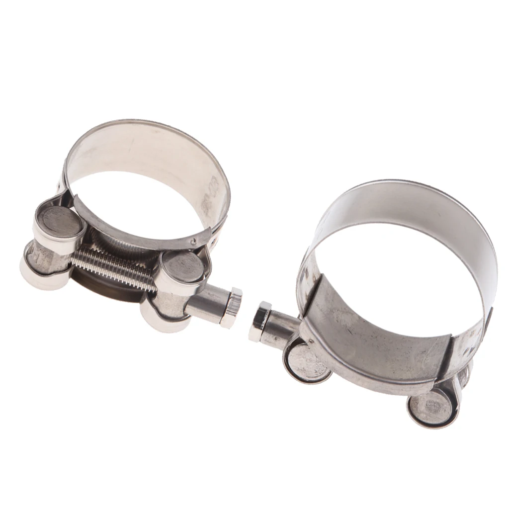 36-39mm & 40-43mm Stainless Steel Motorcycle Exhaust Clamp Banjo Clips