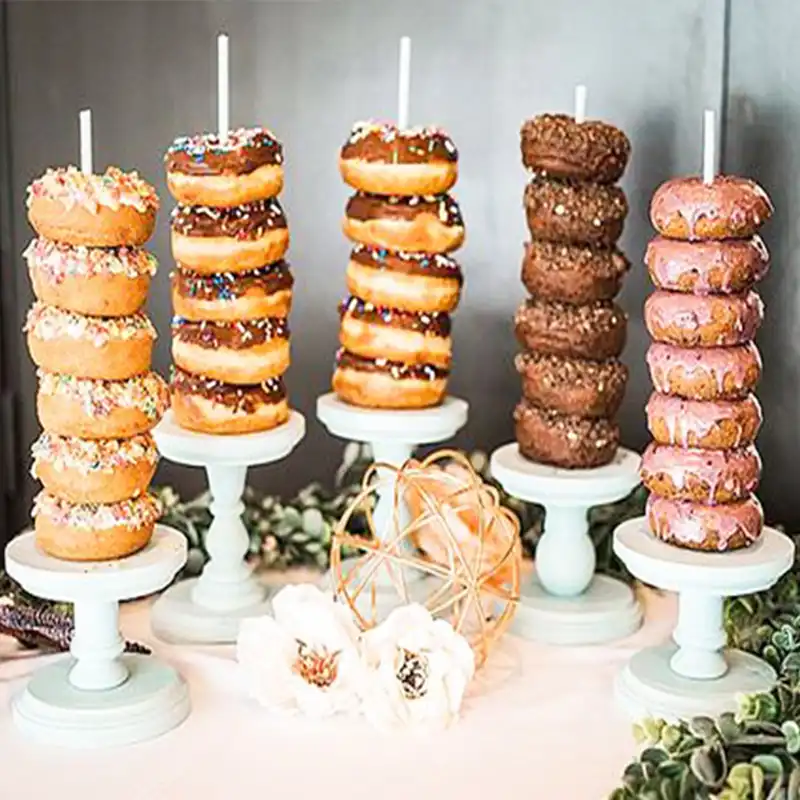 Decoration De Table De Mariage Supports A Donuts Muraux En Bois Support A Donuts Fournitures De Fete D Anniversaire Pour Enfants Et Adultes Reception Cadeaux Pour Bebe Aliexpress