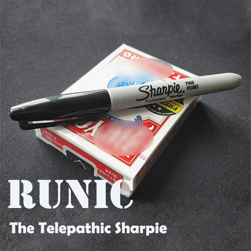 

RUNIC Magic Tricks Close Up Street Magia Illusions Gimmick Props Fun Mentalism Magica Pen Flip Over The Telepathic Sharpie Magie