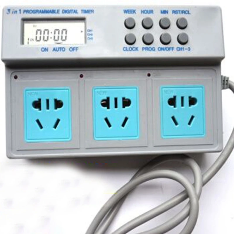 3 в 1 программируемый ЖК цифровой таймер розетка микрокомпьютер для аквариума
