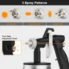 Huepar Paint Sprayer Electric 650 Watt Spray Gun 1000ml Paint Container With 1.0mm nozzles & Two Copper cores & 3 Spray Pattern ► Photo 3/6