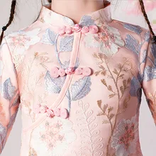 Новая стильная одежда в китайском стиле для девочек осенне-зимнее платье Чонсам на год в китайском стиле, платье принцессы для маленьких девочек