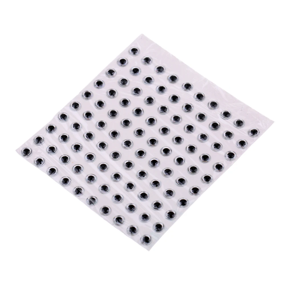 100PCS/Sheet 3D Holographic Fishing Lures Eyes DIY Round Pupil Eyes for Fishing Bait/Fly Tying/Fishing Lures for Fishing Lovers