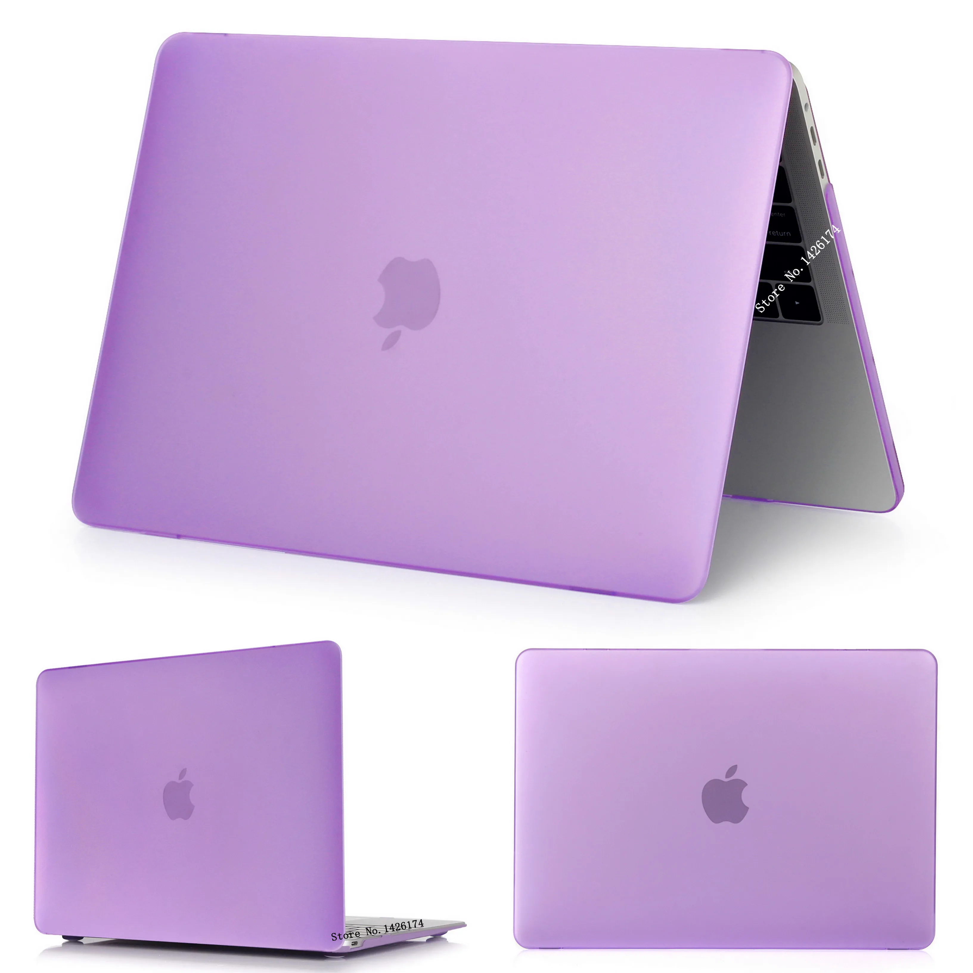 Matte Purple Кристальный \ матовый чехол для Apple Macbook Air Pro retina 11 12 13 15 дюймов сумка для ноутбука, для нового Mac book Air Pro 13,3 чехол A1932+ подарок - Цвет: Matte Purple