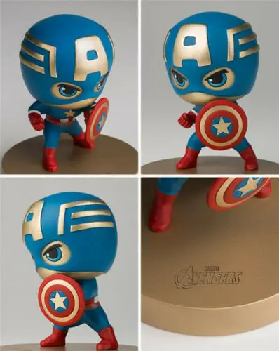 Captain America Marvel Мстители Железный человек Капитан Америка латунь фигура кукла дисплей подарок мягкая игрушка косплей Горячая ограниченная Милая Модная креативная - Цвет: Captain America