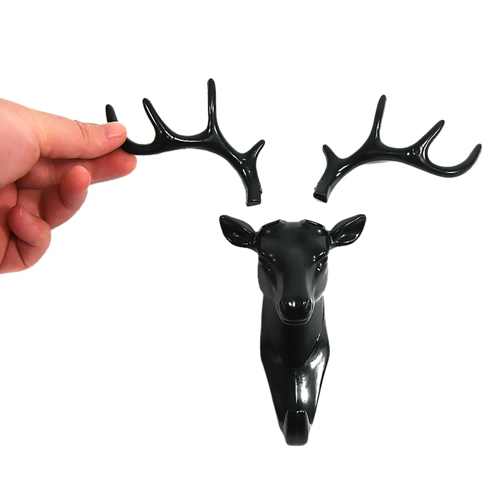 Wall Hanging Vintage Deer Head Antlers Hanging Clothes Hat Scarf Key Deer Horns Hanger Wall Decoration Hook wall hanging hook