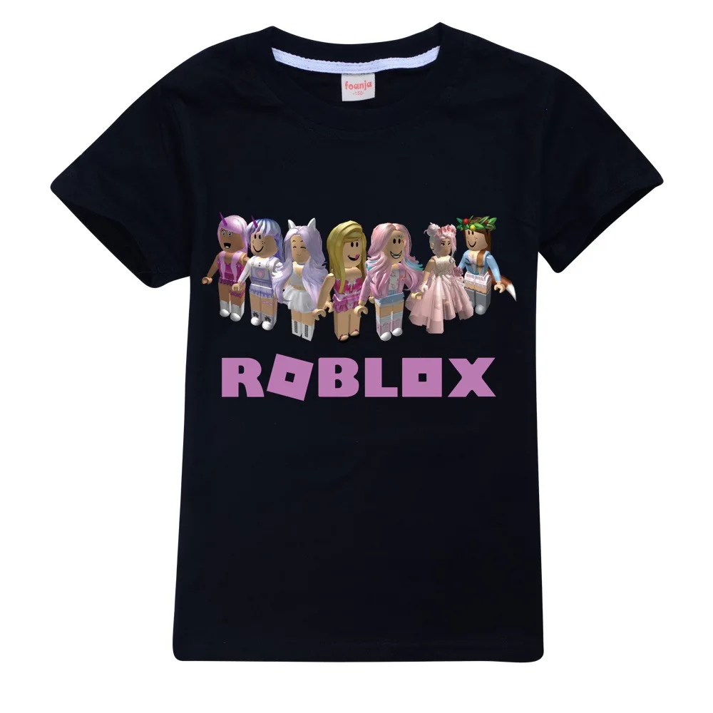 Детская летняя футболка robloxing с мультяшным принтом для мальчиков и девочек