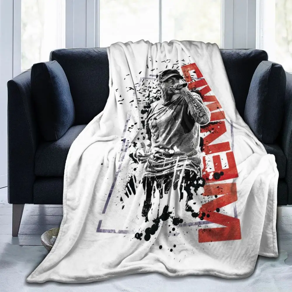 

Eminem Ultra Soft Cozy Throw Lightweight Micro Flannel Fleece Sofa All Season Living Room/Bedroom Warm Blanket