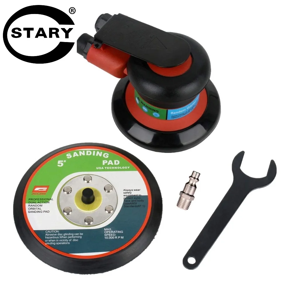 STARY Pneumatic Orbital Sander Air Grinder 125mm Vacuum Eccentric Polishing/Grinding Machine Tools | Инструменты