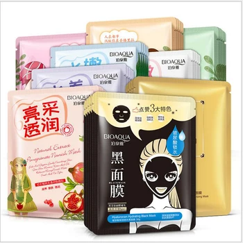 

BIOAQUA 18Pcs Face Mask Silk Prot Facial Mask Skin Care Deep Moisturizing Oil Control Essence Korean Cosmetic Sheet Mask
