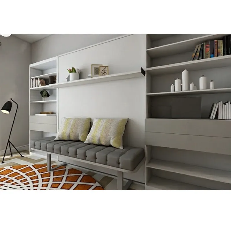 

Simple gray and white fashion multi-function folding wall bed