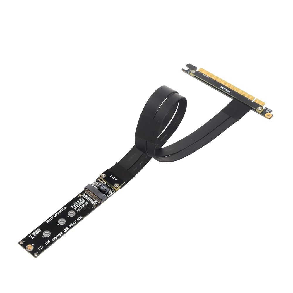 Nvme m Chave Ssd Extensão Cabo Sólido Drive Riser Cartão M.2 para Pci-express 3.0 X16 Adaptador de Velocidade Total 32g Bps Pcie x4 Extensor M.2 Cabos de computador e conectores - Imagem 5