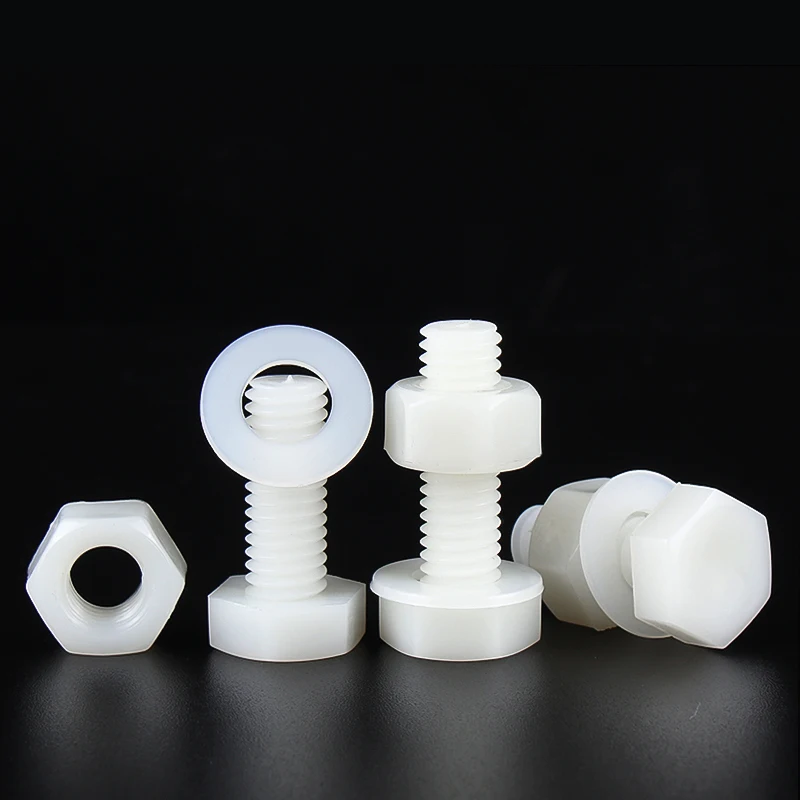 447 Pcs White Nylon Plastic Pan Round Screws Bolts And Nuts And Gaskets