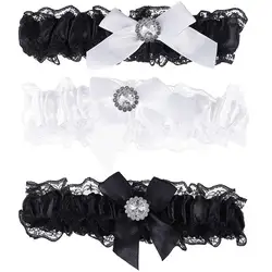 3 Pcs Bride Garter Lace Garter Bowknot Design Leg Belt Sexy Leg Band Ornament
