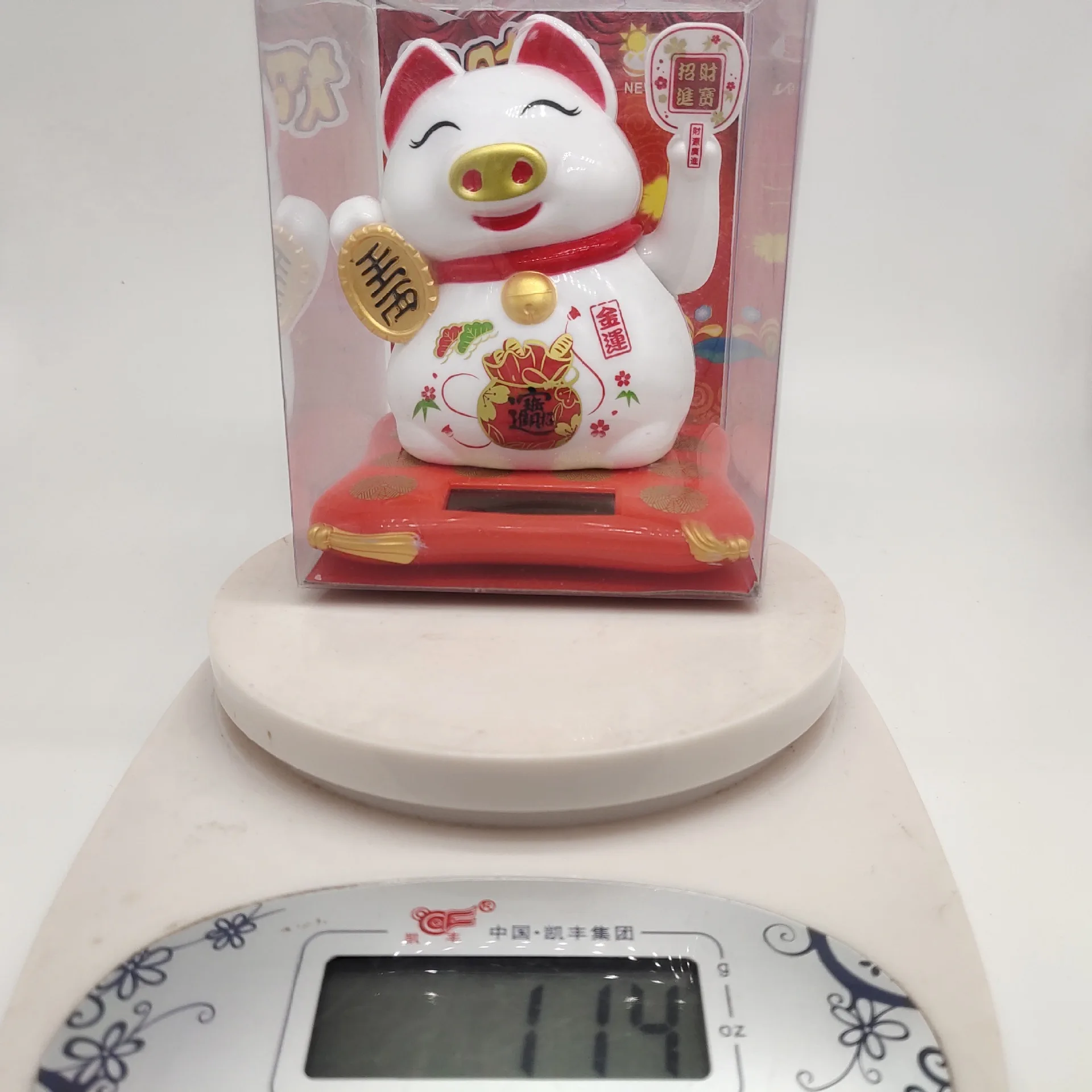 AliExpress Электрический Солнечный машинки игрушечная кошка автомобиль установлен счастливый кот свинья декоративные аксессуары для автомобиля
