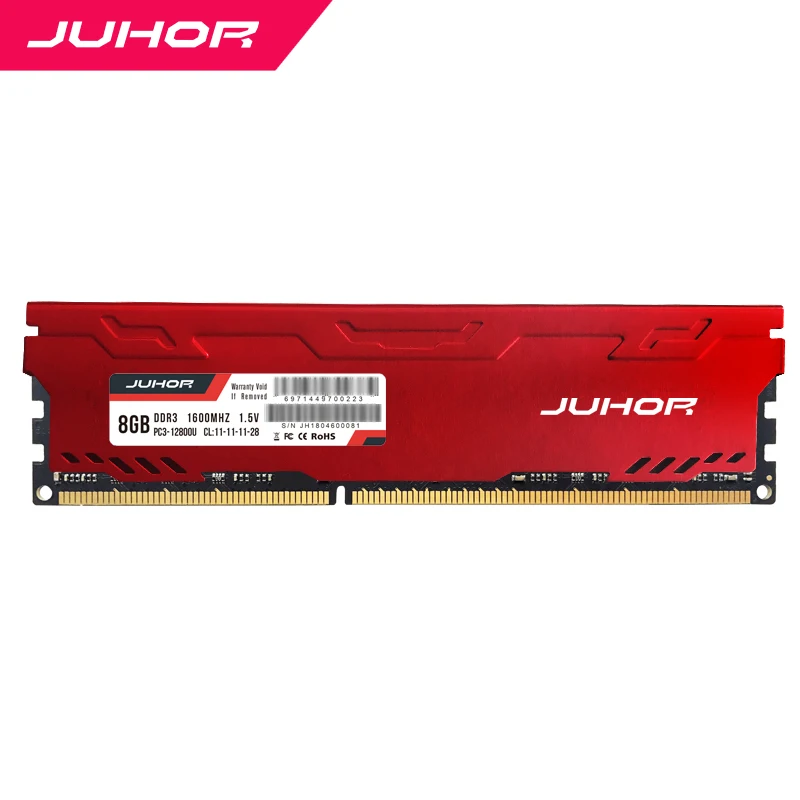 Оперативная память JUHOR ddr3, 4 ГБ, 8 ГБ, Настольная память с нагревом udimm, 1333 МГц, 1600 МГц, оперативная память для ПК, 1,5 в, Новая Память dimm