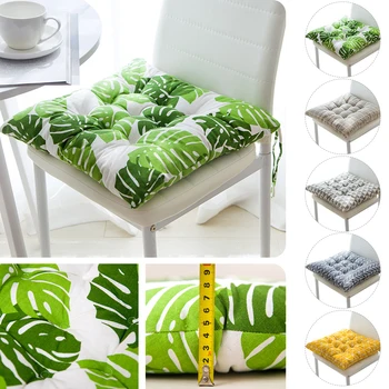 

Soft Thicken Pad Chair Cushion Solid Color Tied Rope Chair Cushion Dining Room Kitchen Office Home Decor Chair Cushion Decor