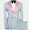 Thorndike 2022 New Fashion Navy Blue Suits for Men Custom Made Slim Groom Custom 3 Piece Wedding Mens Suit (Jacket+Pants+Vest) 5