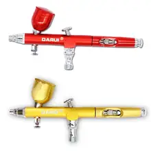 Аэрограф инструмент двойного действия гравитационная подача 0,2 мм сопло распылитель Аэрограф для дизайна ногтей краска тату инструмент распылитель кислородный пистолет