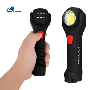 

Portable XPE+COB LED Flashlight 360 Degree Rotating Lamp Head Torch Rechargeable Work Light Lantern 7 Modes Lamp Pocket Light