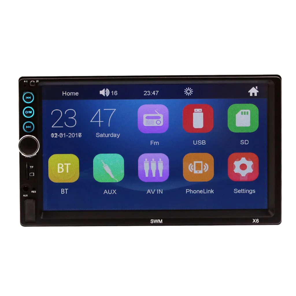 2 Din автомагнитола автомобильный аудио стерео плеер Авто Bluetooth Handsfree сенсорный экран Mp4 Mp5 Usb Fm Авторадио с пультом дистанционного управления# YL6